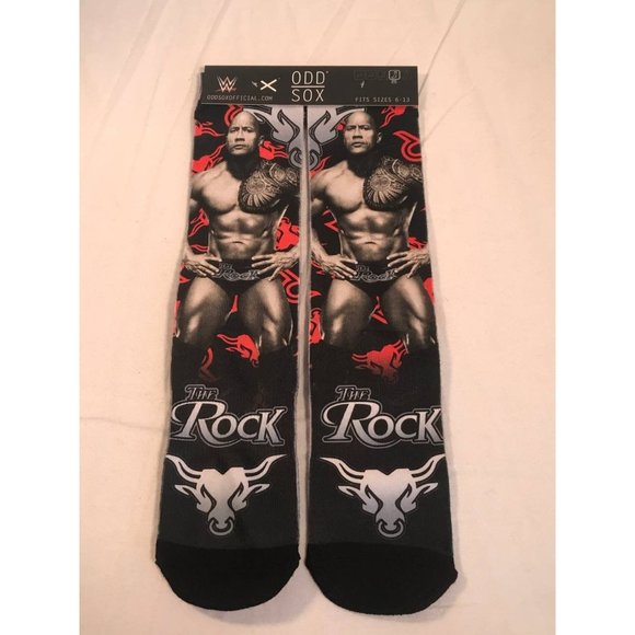 WWE Odd Sox The Rock Crew Mid Calf Socks - Picture 1 of 4